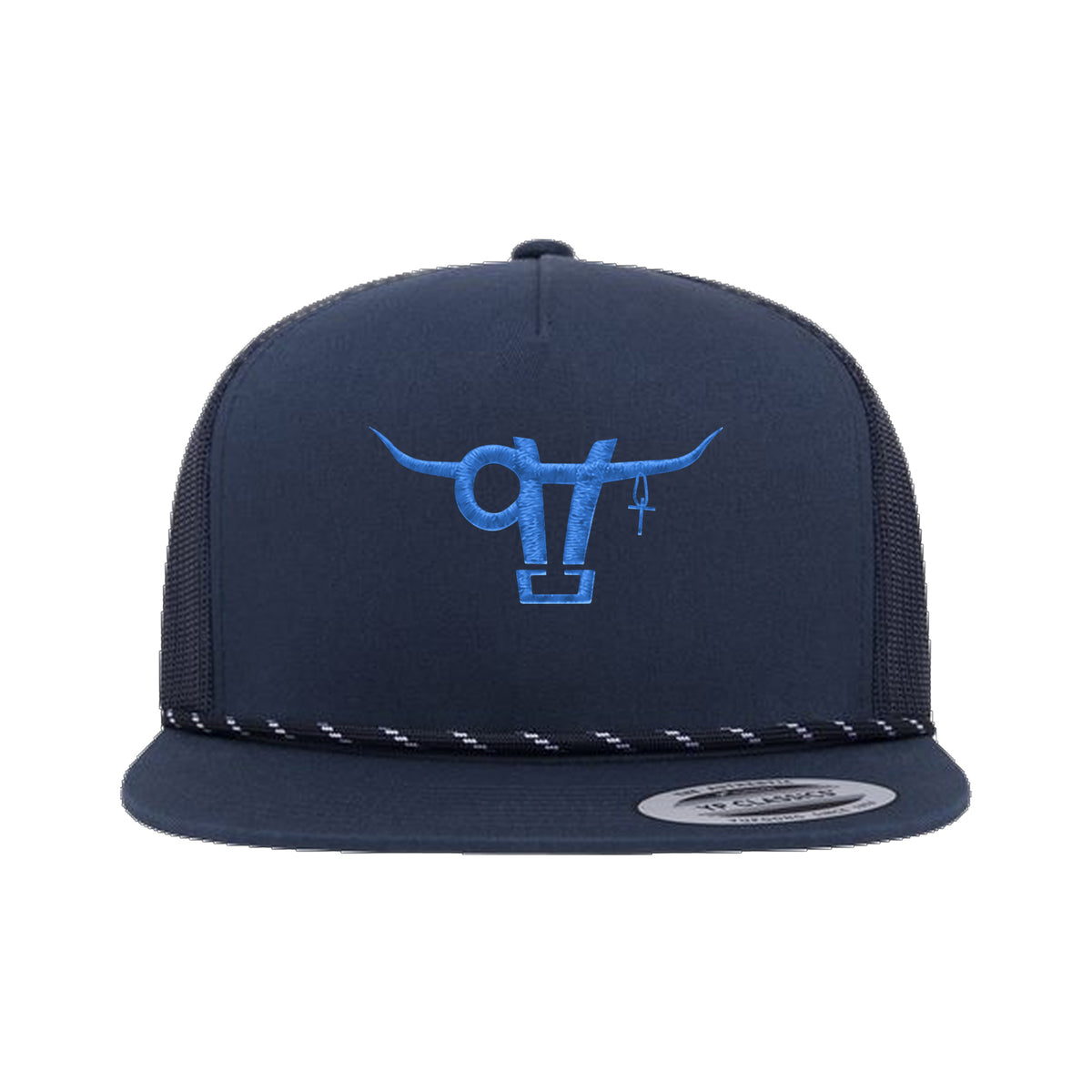 SwingN9T Bull Yupoong 6006BD Rope Hat / Navy / angle on white