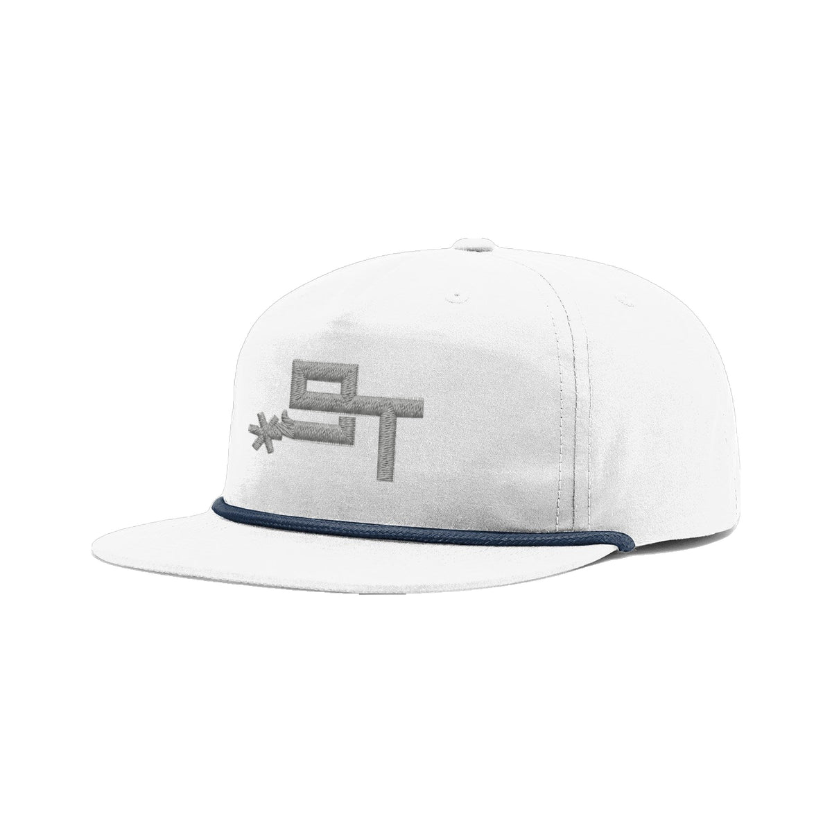 9T Spur Richardson 256 Hat / White/Light Navy / Grey / angle on white