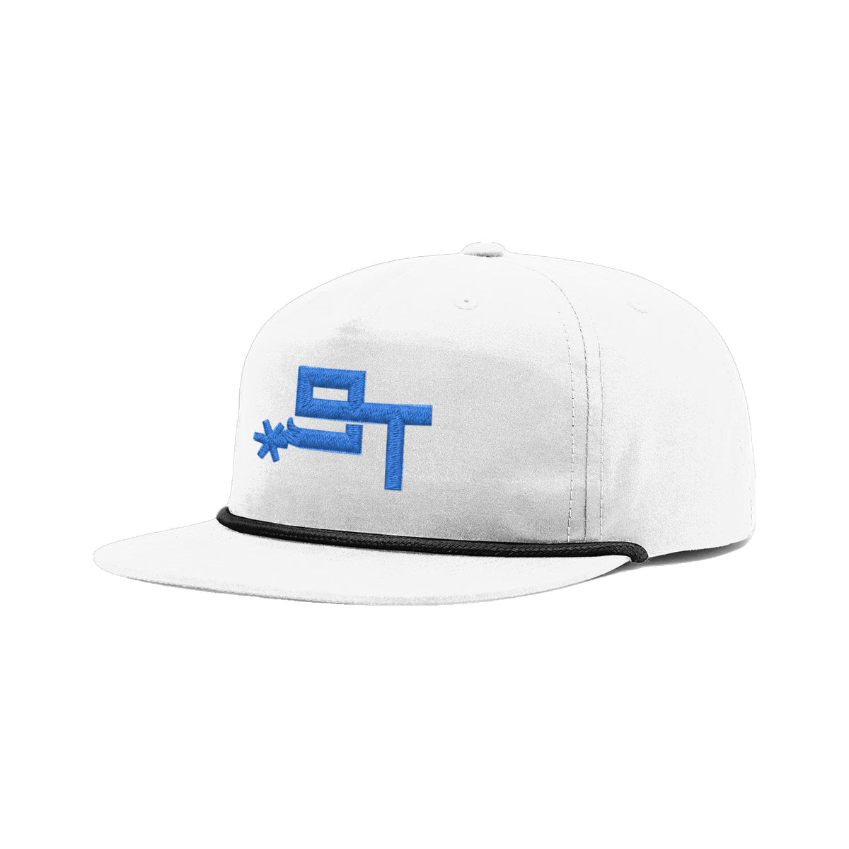 9T Spur Richardson 256 Hat / White/Black / Blue / angle on white