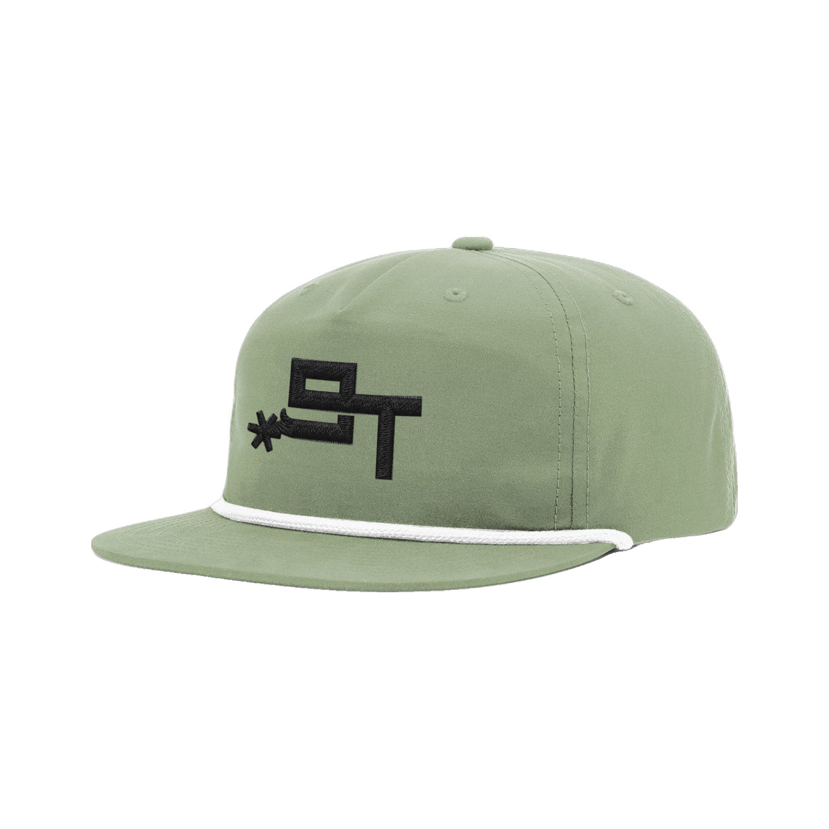 9T Spur Richardson 256 Hat / Sage/White / Black / angle on white