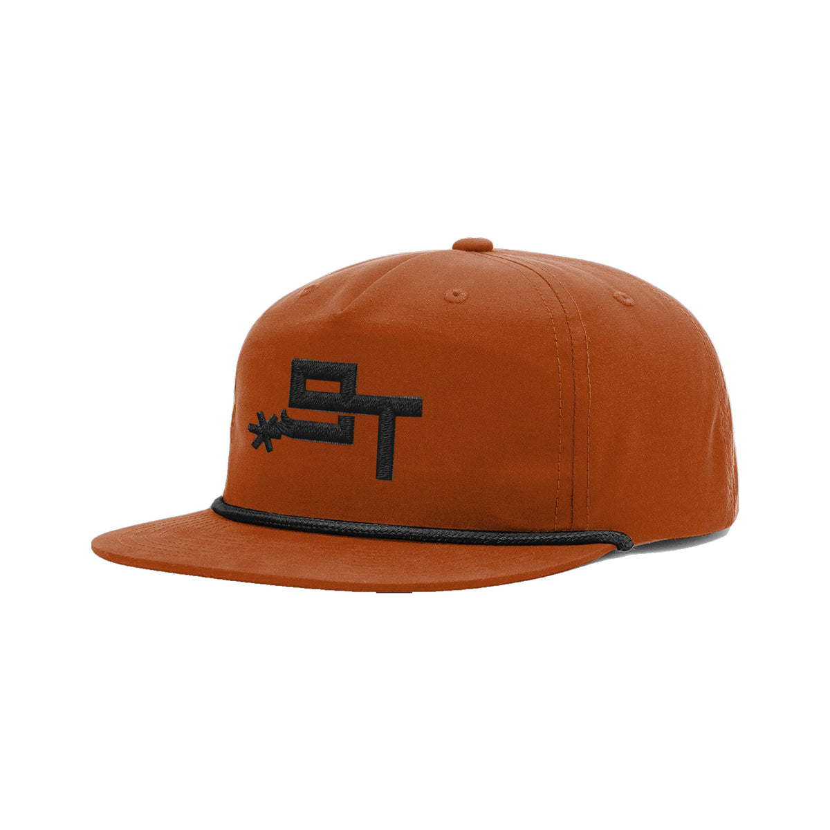 9T Spur Richardson 256 Hat / Dark Orange/Black / angle on white