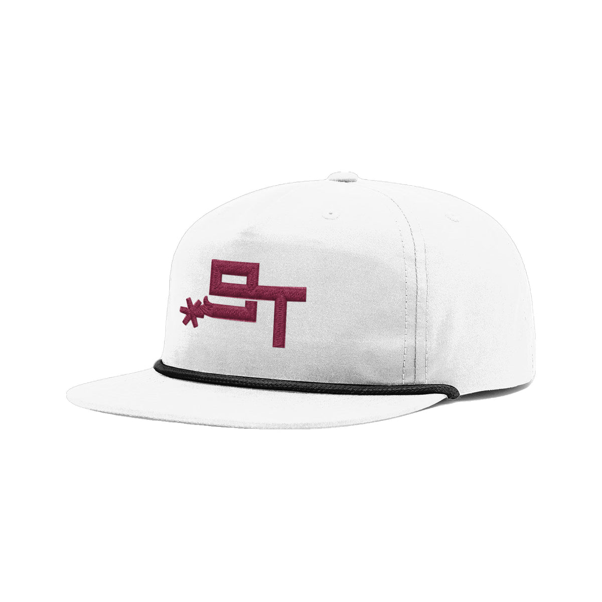 9T Spur Richardson 256 Hat / White/Black / Maroon / angle on white