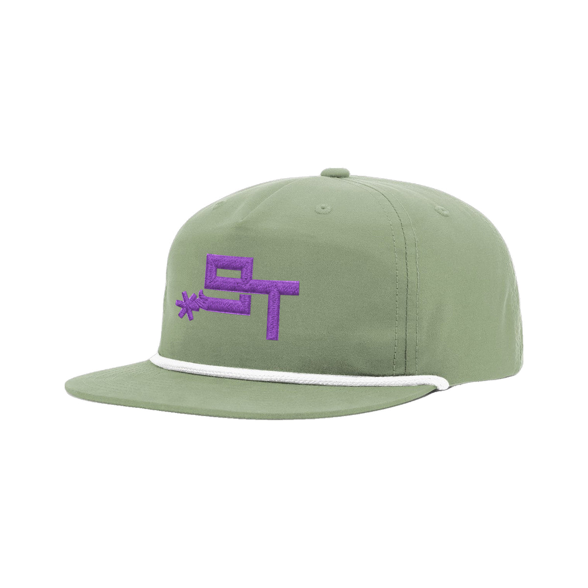 9T Spur Richardson 256 Hat / Sage/White / Purple / angle on white