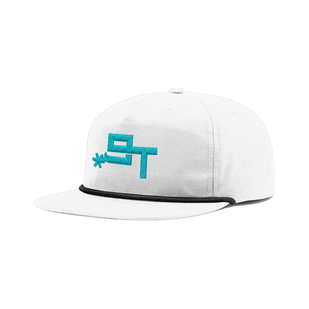 9T Spur Richardson 256 Hat / White/Black / Teal / angle on white