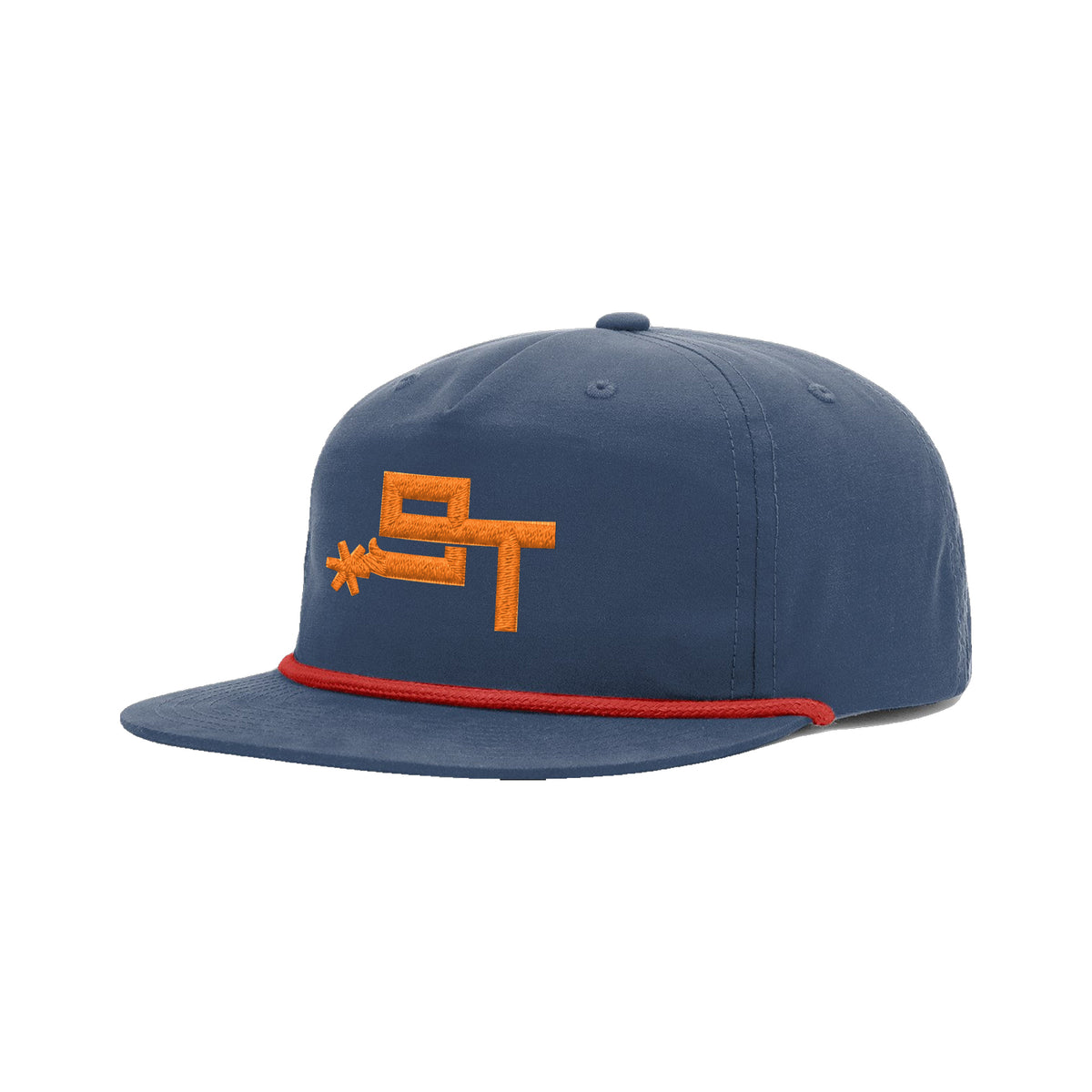 9T Spur Richardson 256 Hat / Navy/Red / Orange / angle on white