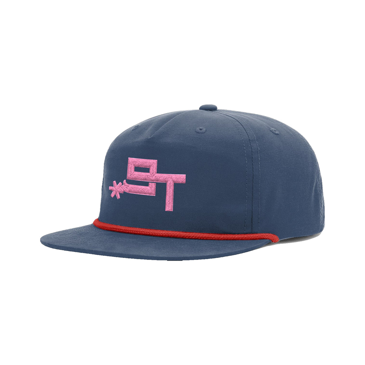 9T Spur Richardson 256 Hat / Navy/Red / Pink / angle on white