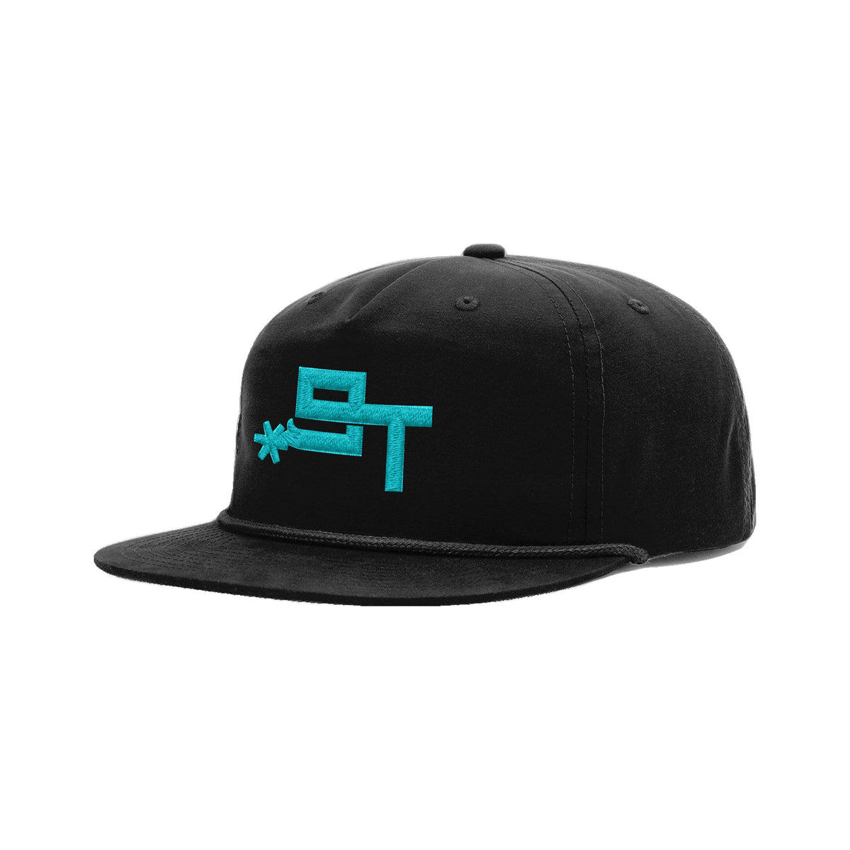 9T Spur Richardson 256 Hat / Black/Black / angle on white