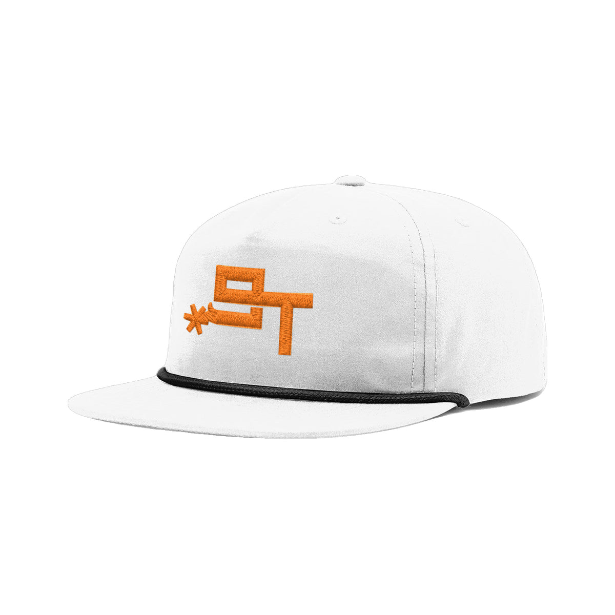 9T Spur Richardson 256 Hat / White/Black / Orange / angle on white