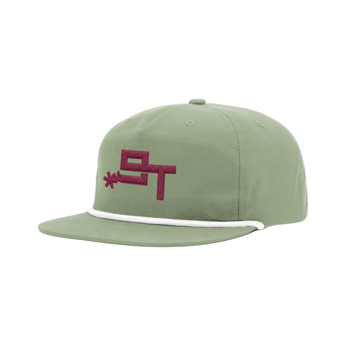 9T Spur Richardson 256 Hat / Sage/White / Maroon / angle on white
