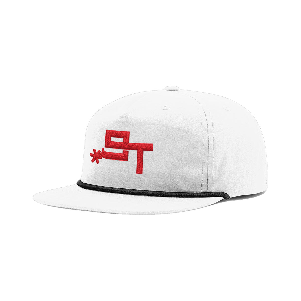 9T Spur Richardson 256 Hat / White/Black / Red / angle on white