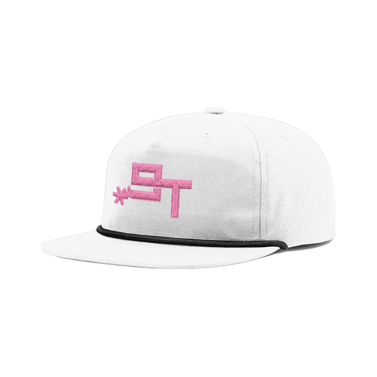 9T Spur Richardson 256 Hat / White/Black / Pink / angle on white