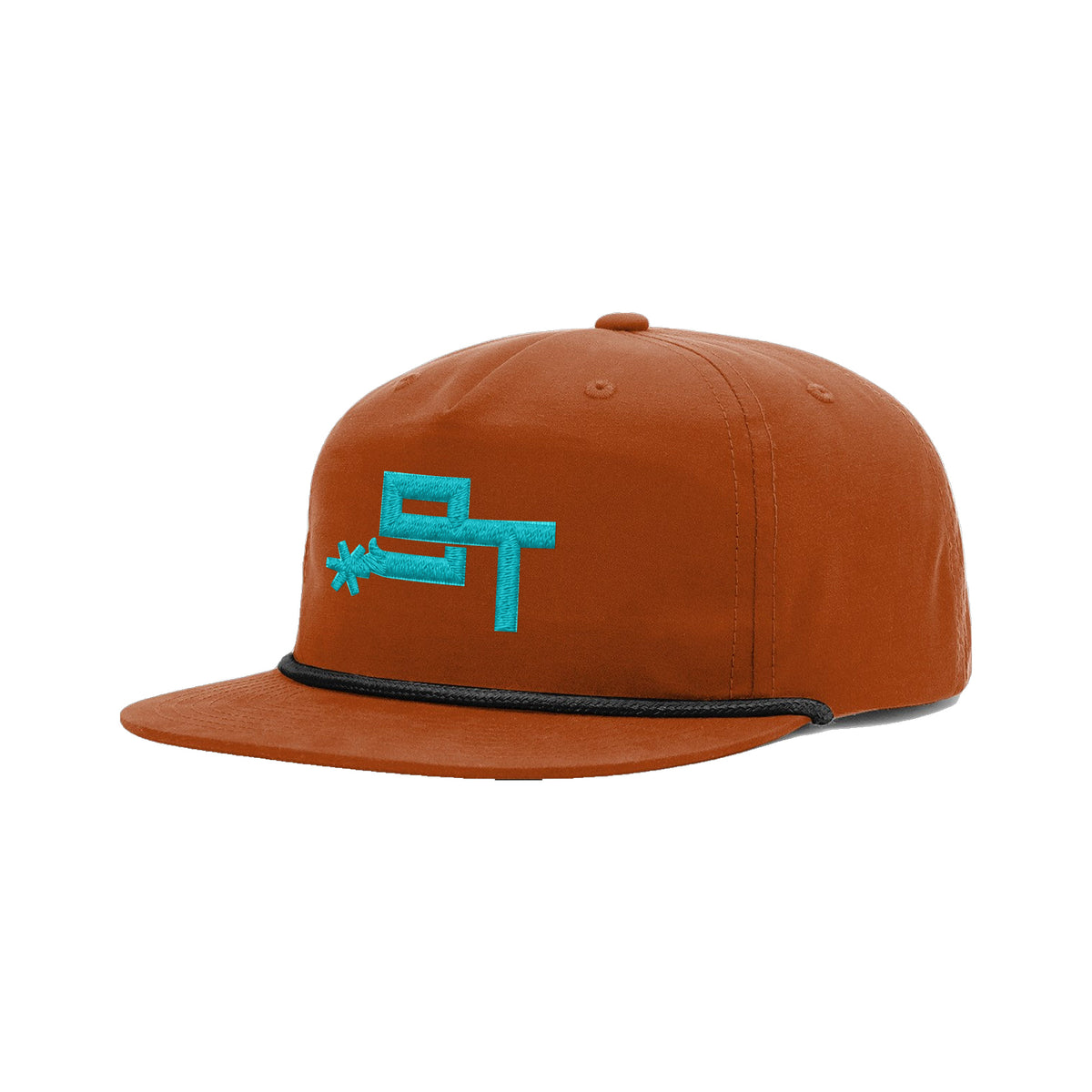 9T Spur Richardson 256 Hat / Dark Orange/Black / angle on white