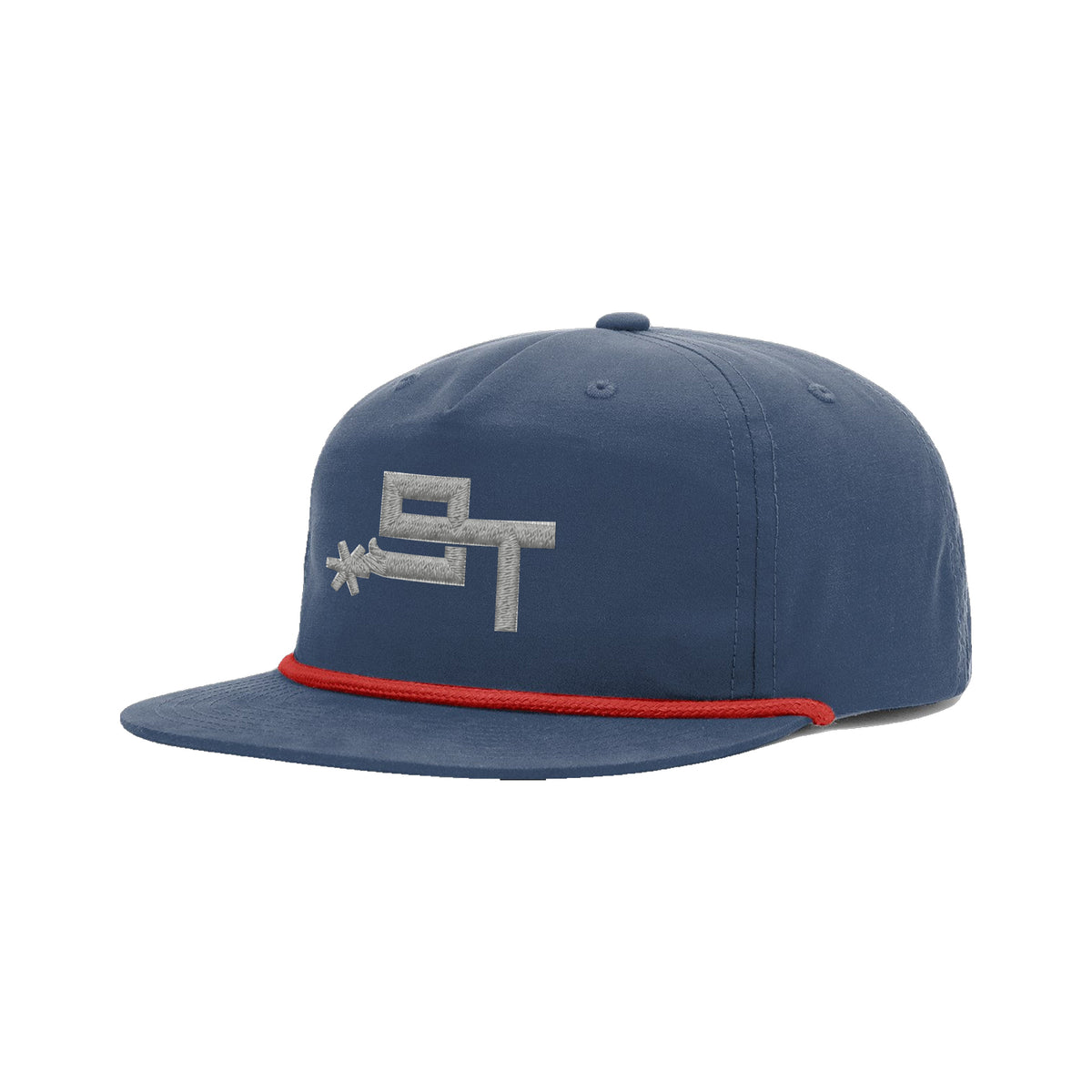 9T Spur Richardson 256 Hat / Navy/Red / Grey / angle on white