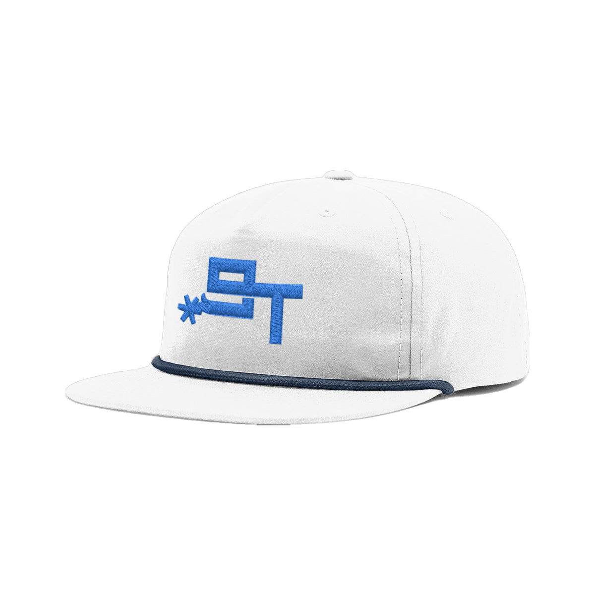 9T Spur Richardson 256 Hat / White/Light Navy / Blue / angle on white