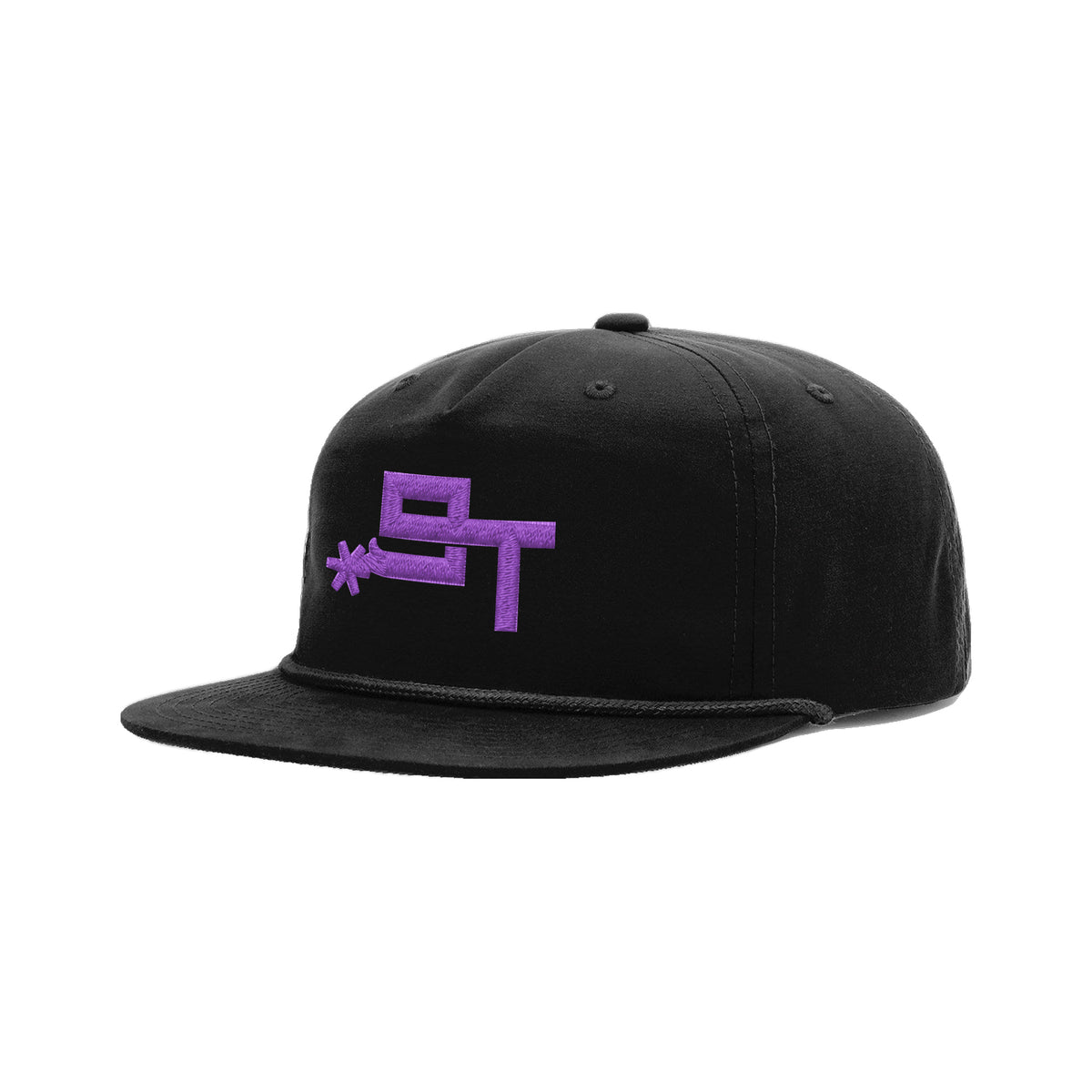 9T Spur Richardson 256 Hat / Black/Black / angle on white