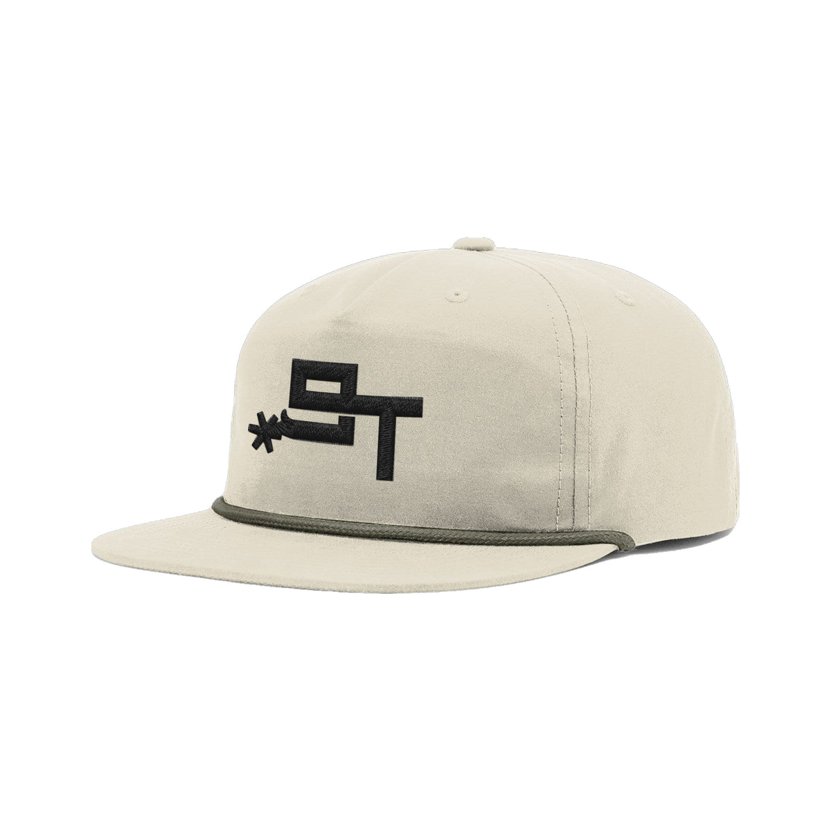 9T Spur Richardson 256 Hat / Sand Dune/Loden / Black / angle on white