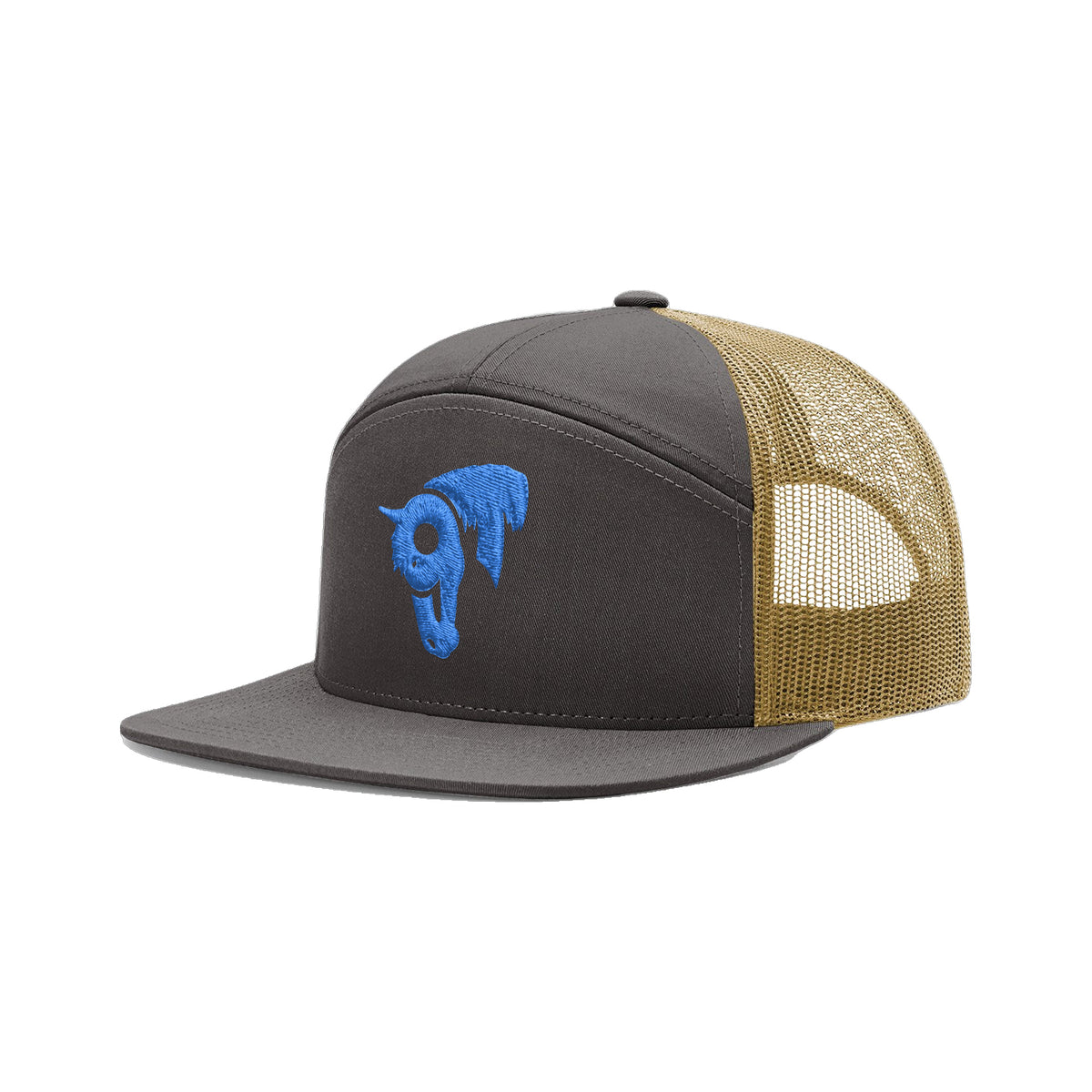 9T Horse Richardson 168 Hat / Charcoal/Old Gold / angle on white
