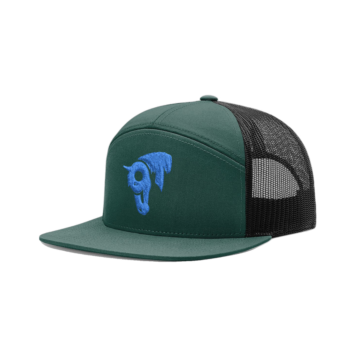 9T Horse Richardson 168 Hat / Dark Green/Black / angle on white