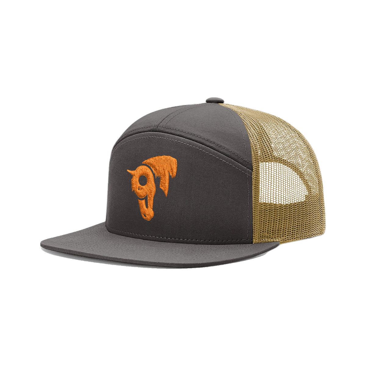9T Horse Richardson 168 Hat / Charcoal/Old Gold / angle on white