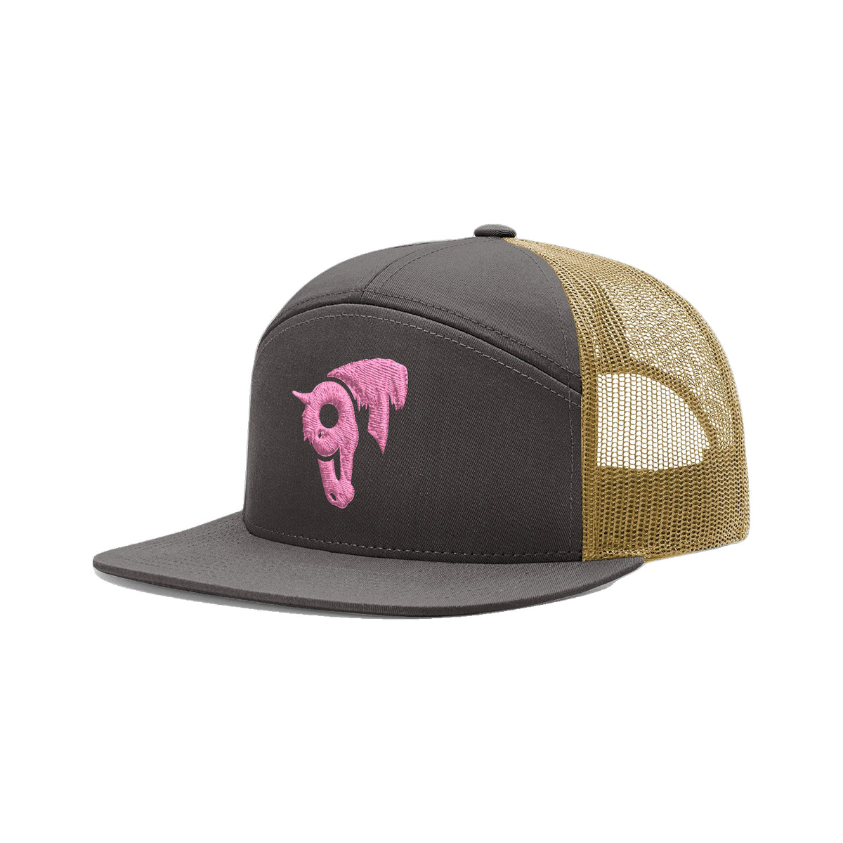 9T Horse Richardson 168 Hat / Charcoal/Old Gold / angle on white