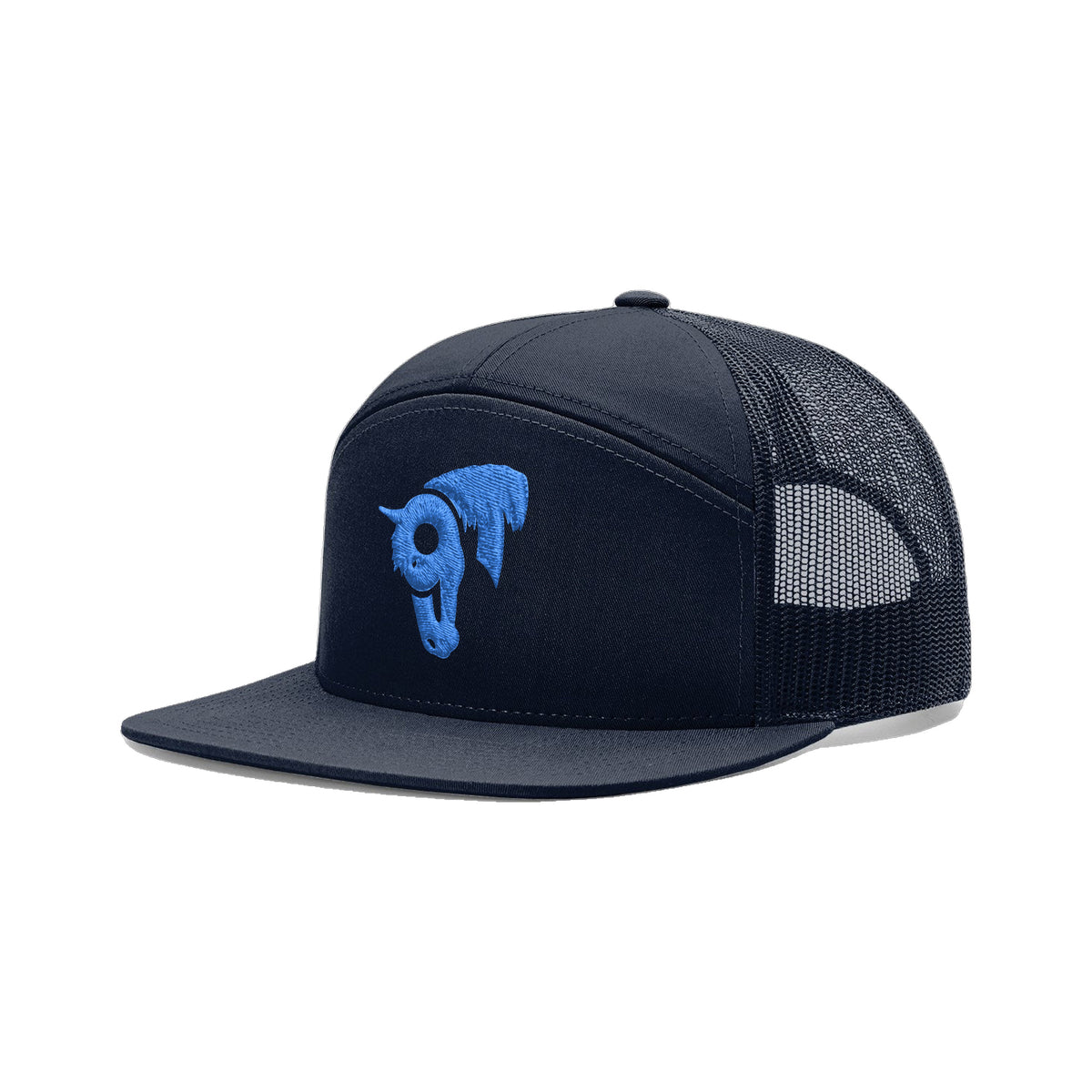 9T Horse Richardson 168 Hat / Navy / Blue / angle on white