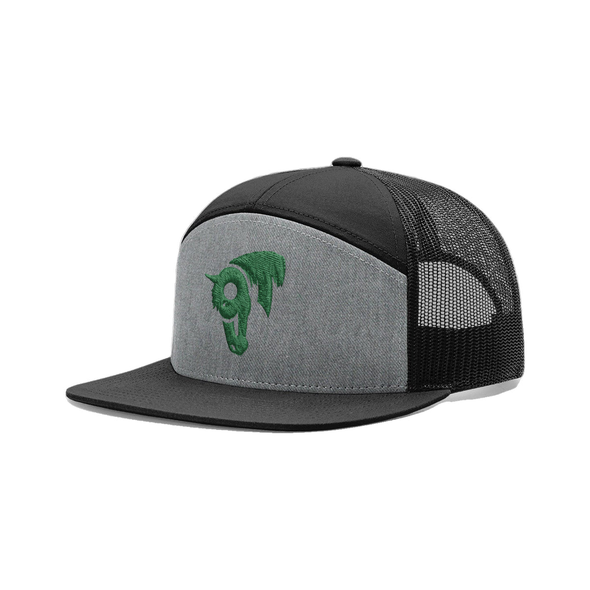 9T Horse Richardson 168 Hat / Heather Grey/Black / angle on white