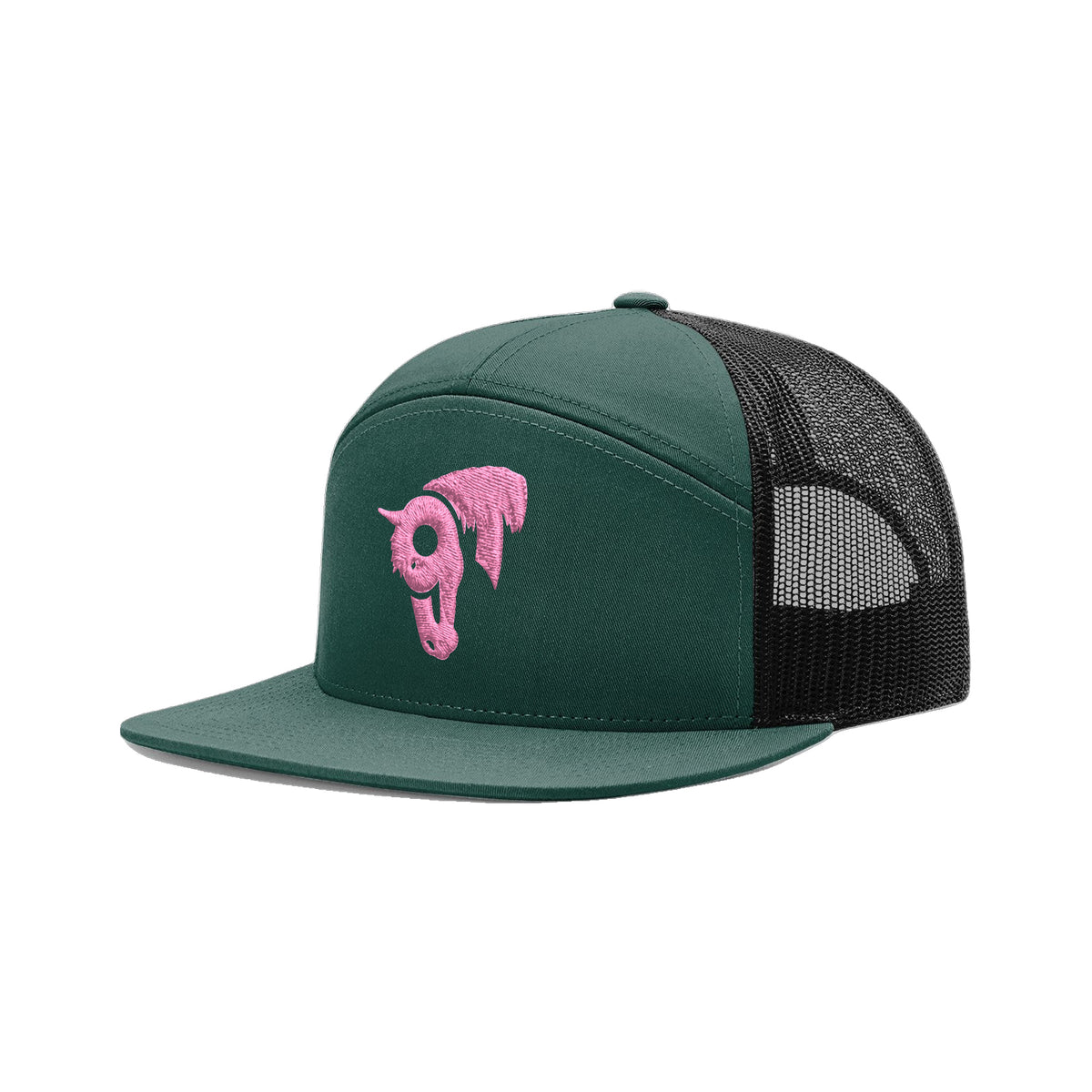 9T Horse Richardson 168 Hat / Dark Green/Black / angle on white