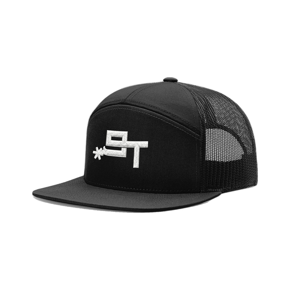 9T Spur Richardson 168 Hat / Black / White / angle on white