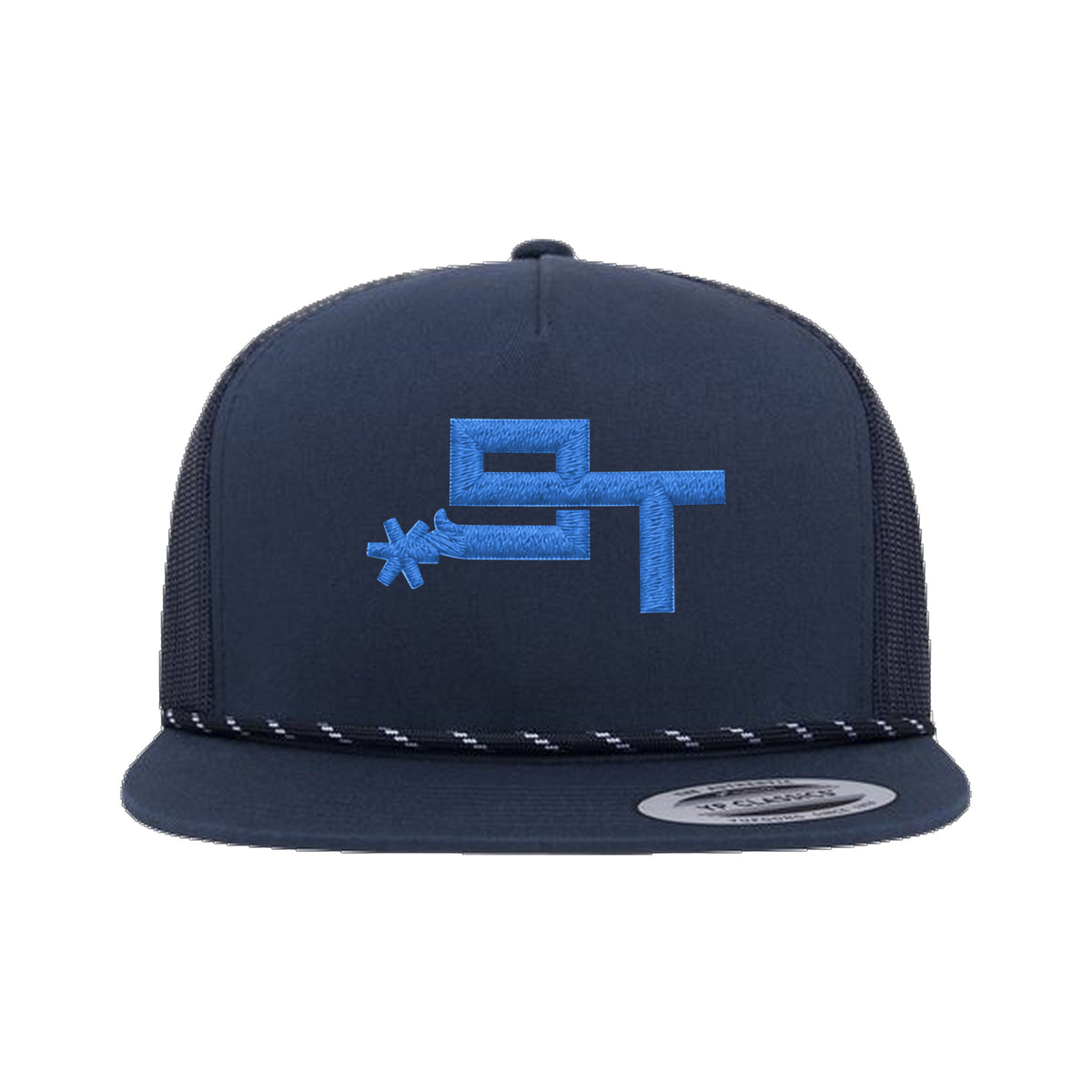 9T Spur Yupoong 6006BD Rope Hat / Navy / Blue / angle on white
