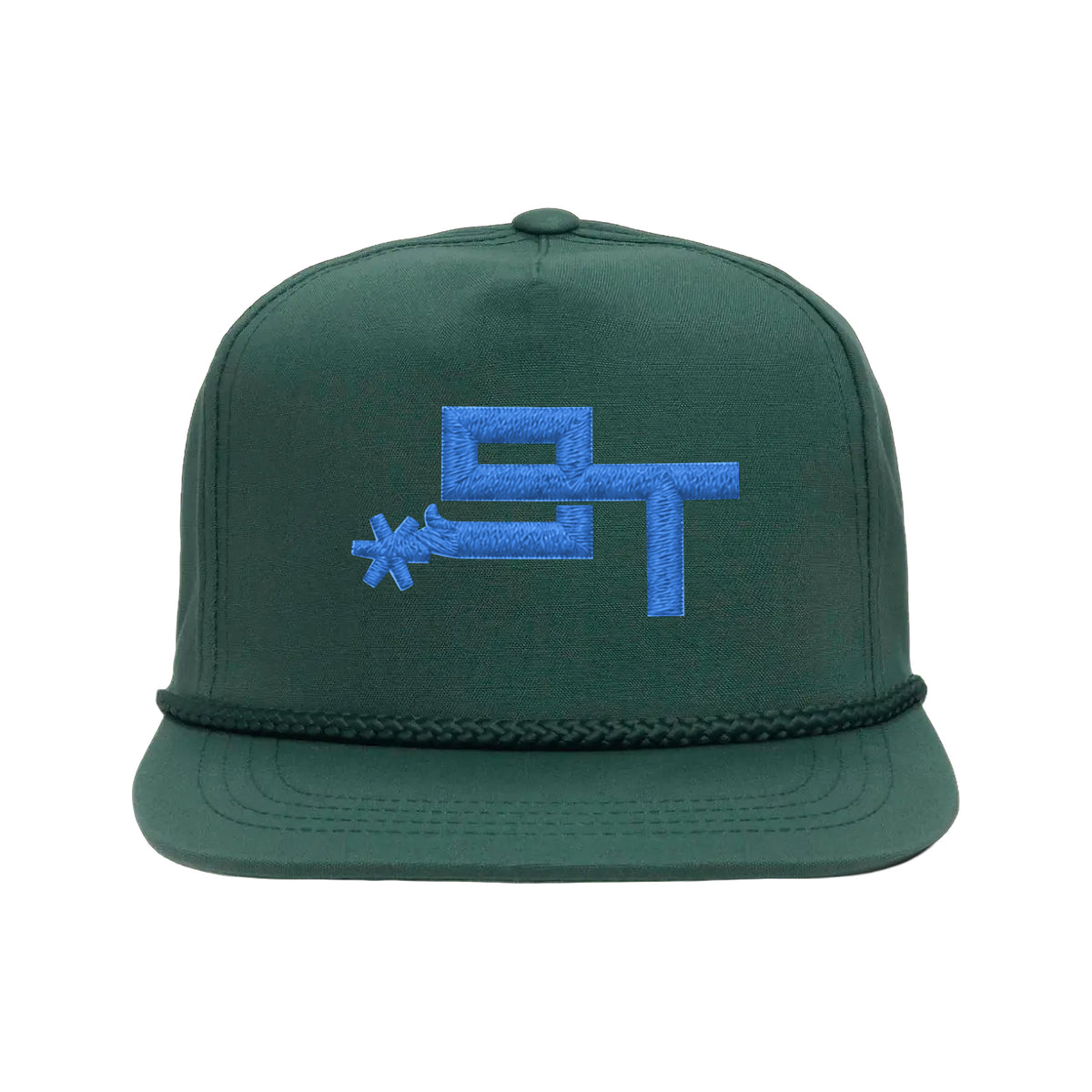 9T Spur Yupoong 6002 Hat / Spruce / Blue / angle on white