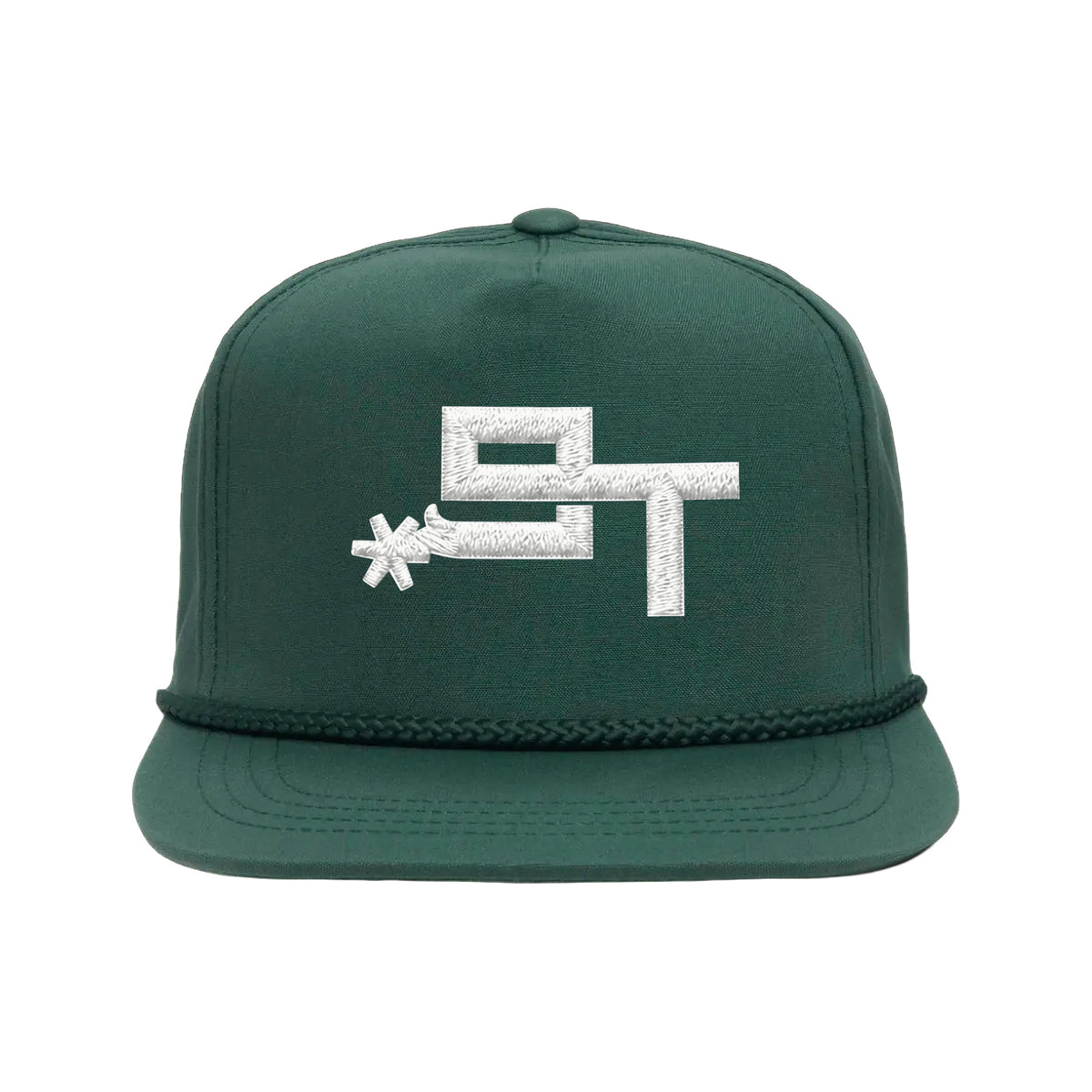 9T Spur Yupoong 6002 Hat / Spruce / White / angle on white