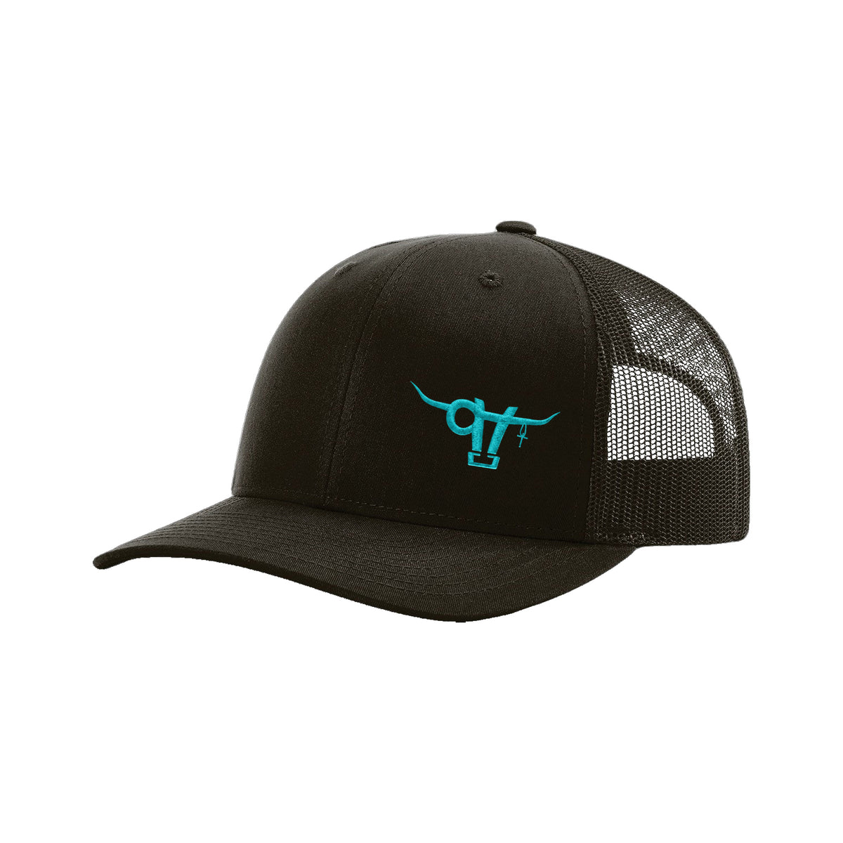 SwingN9T Bull Richardson 112 Hat / Coffee / Teal / angle on white