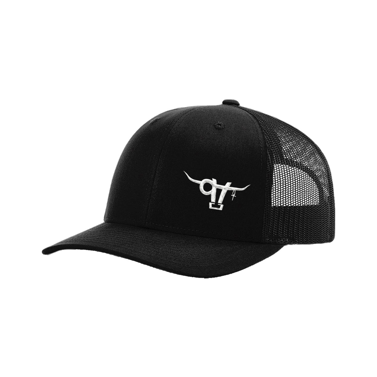 SwingN9T Bull Richardson 112 Hat / Black / White / angle on white