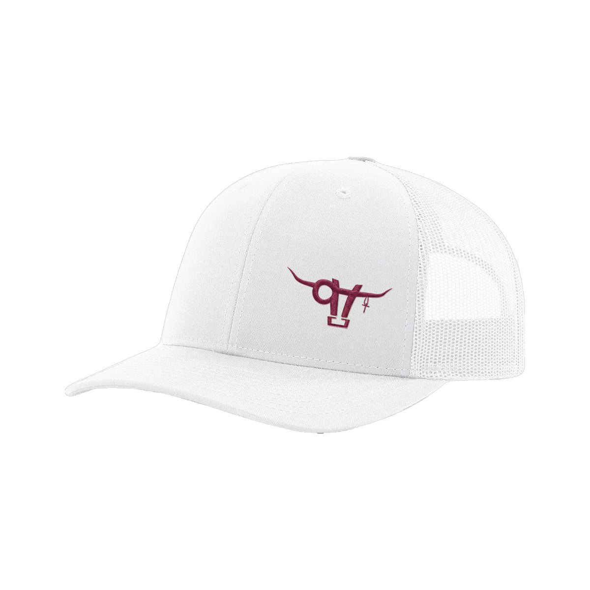 SwingN9T Bull Richardson 112 Hat / White / Maroon / angle on white