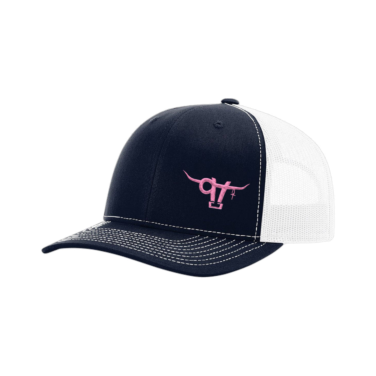SwingN9T Bull Richardson 112 Hat / Navy/White / Pink / angle on white
