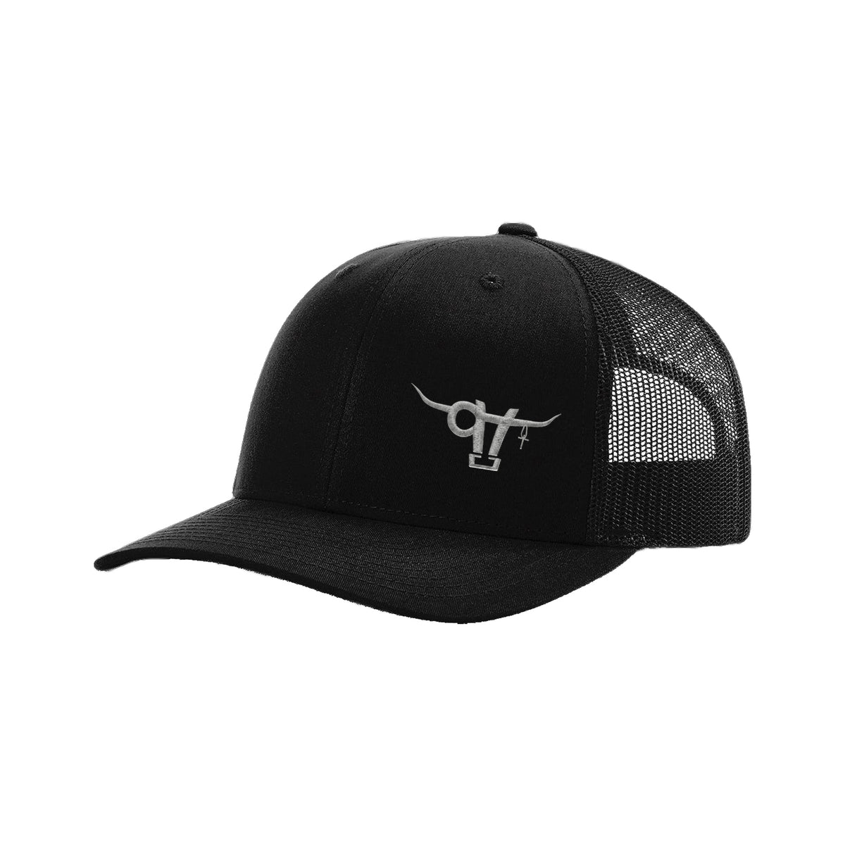 SwingN9T Bull Richardson 112 Hat / Black / Grey / angle on white