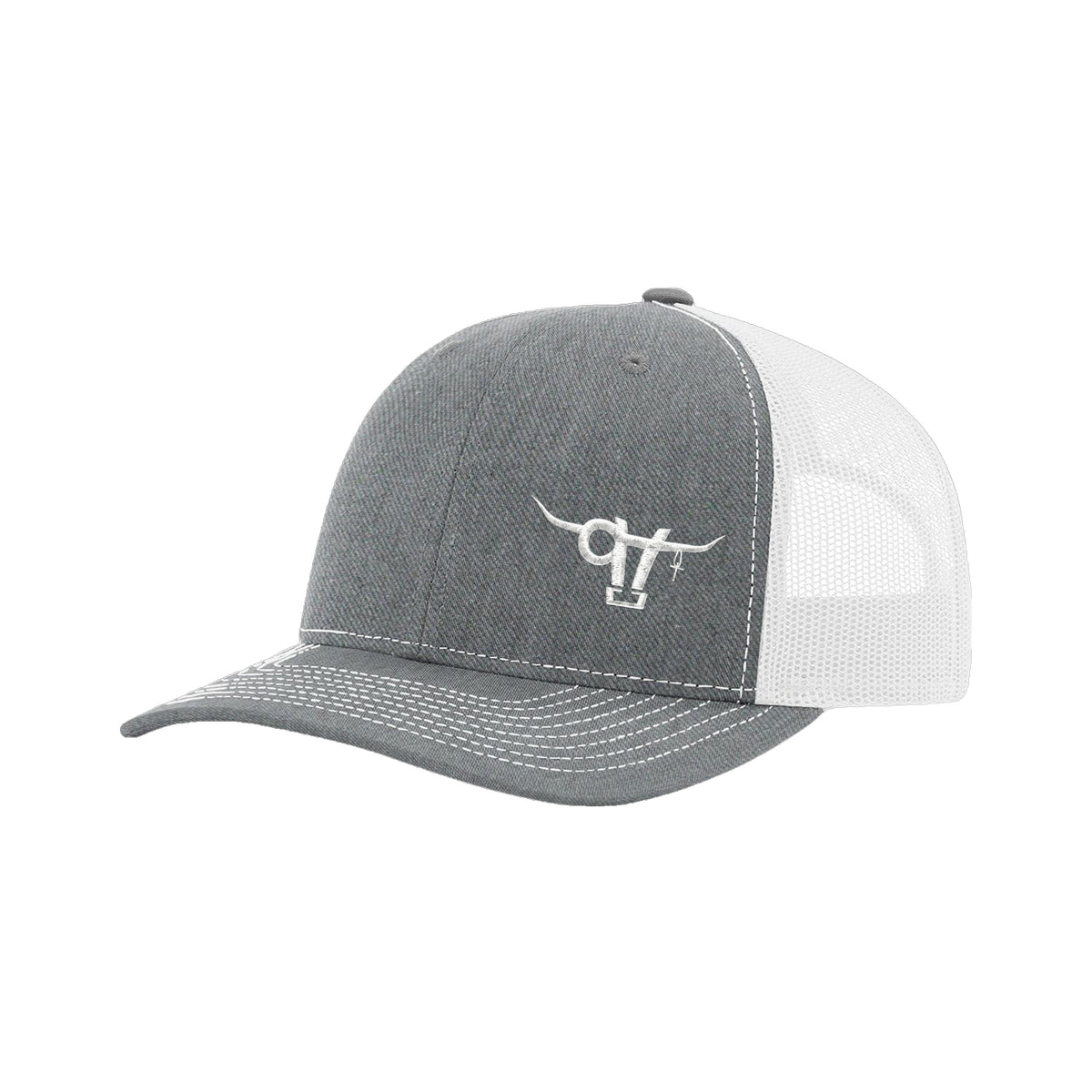 SwingN9T Bull Richardson 112 Hat / Heather Grey/White / White / angle on white