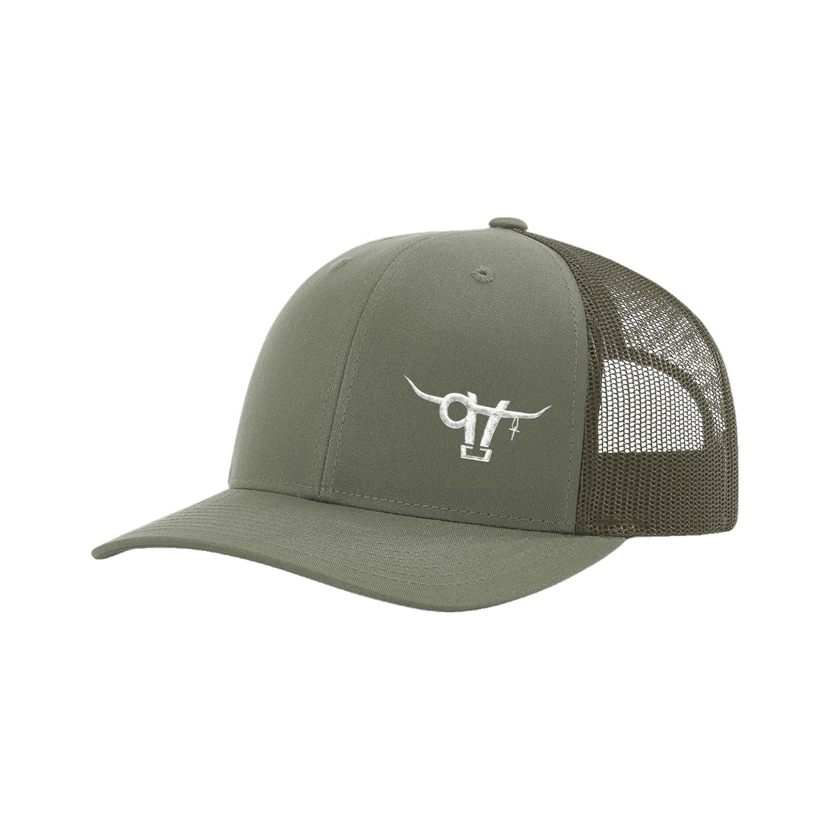 SwingN9T Bull Richardson 112 Hat / Loden / White / angle on white