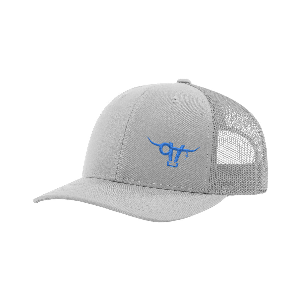 SwingN9T Bull Richardson 112 Hat / Light Grey / Blue / angle on white