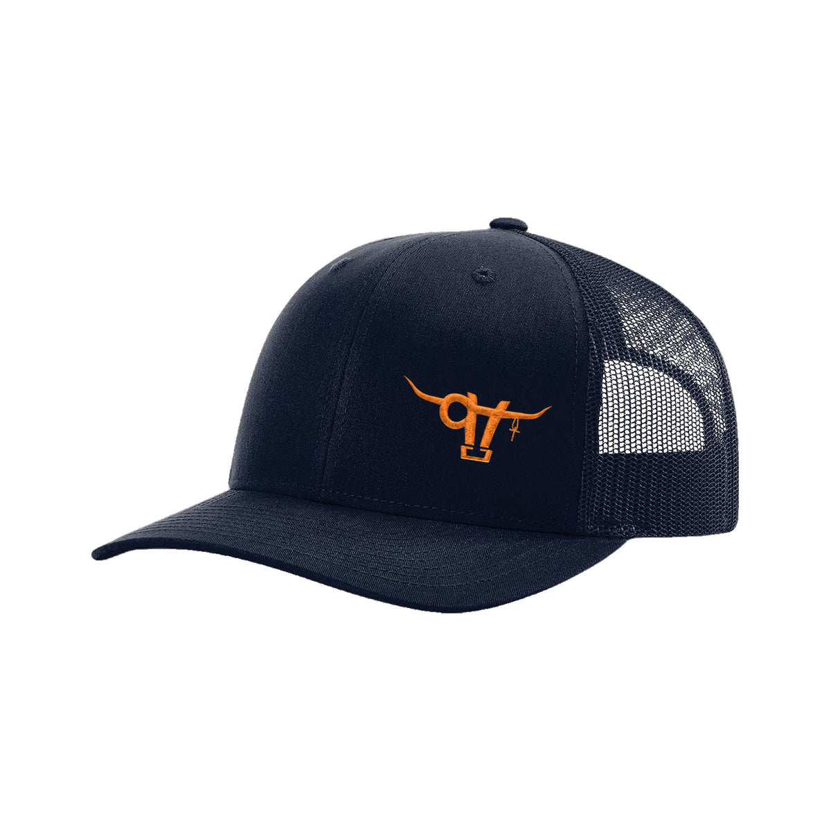 SwingN9T Bull Richardson 112 Hat / Navy / Orange / angle on white