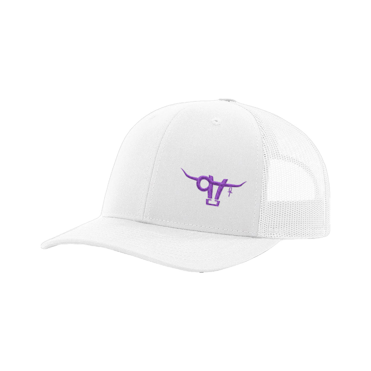 SwingN9T Bull Richardson 112 Hat / White / Purple / angle on white