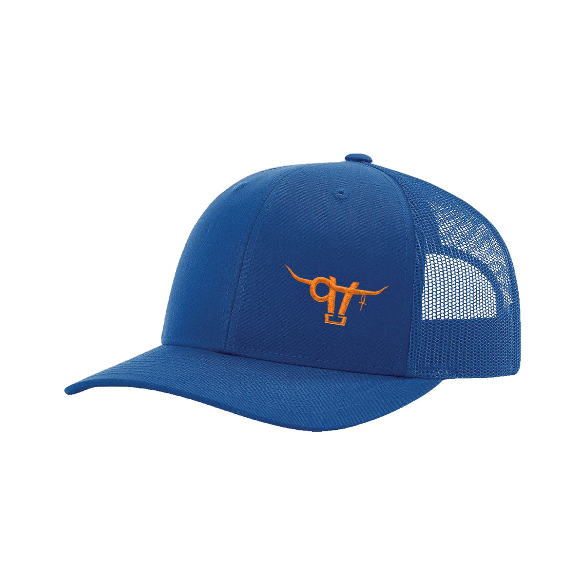 SwingN9T Bull Richardson 112 Hat / Blue / Orange / angle on white