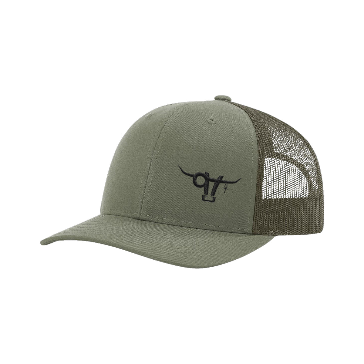 SwingN9T Bull Richardson 112 Hat / Loden / Black / angle on white