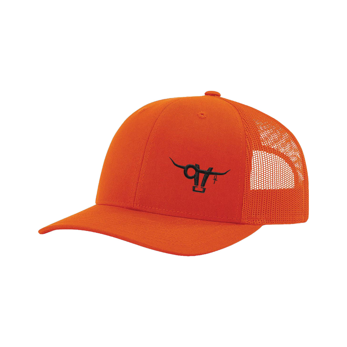 SwingN9T Bull Richardson 112 Hat / Orange / Black / angle on white
