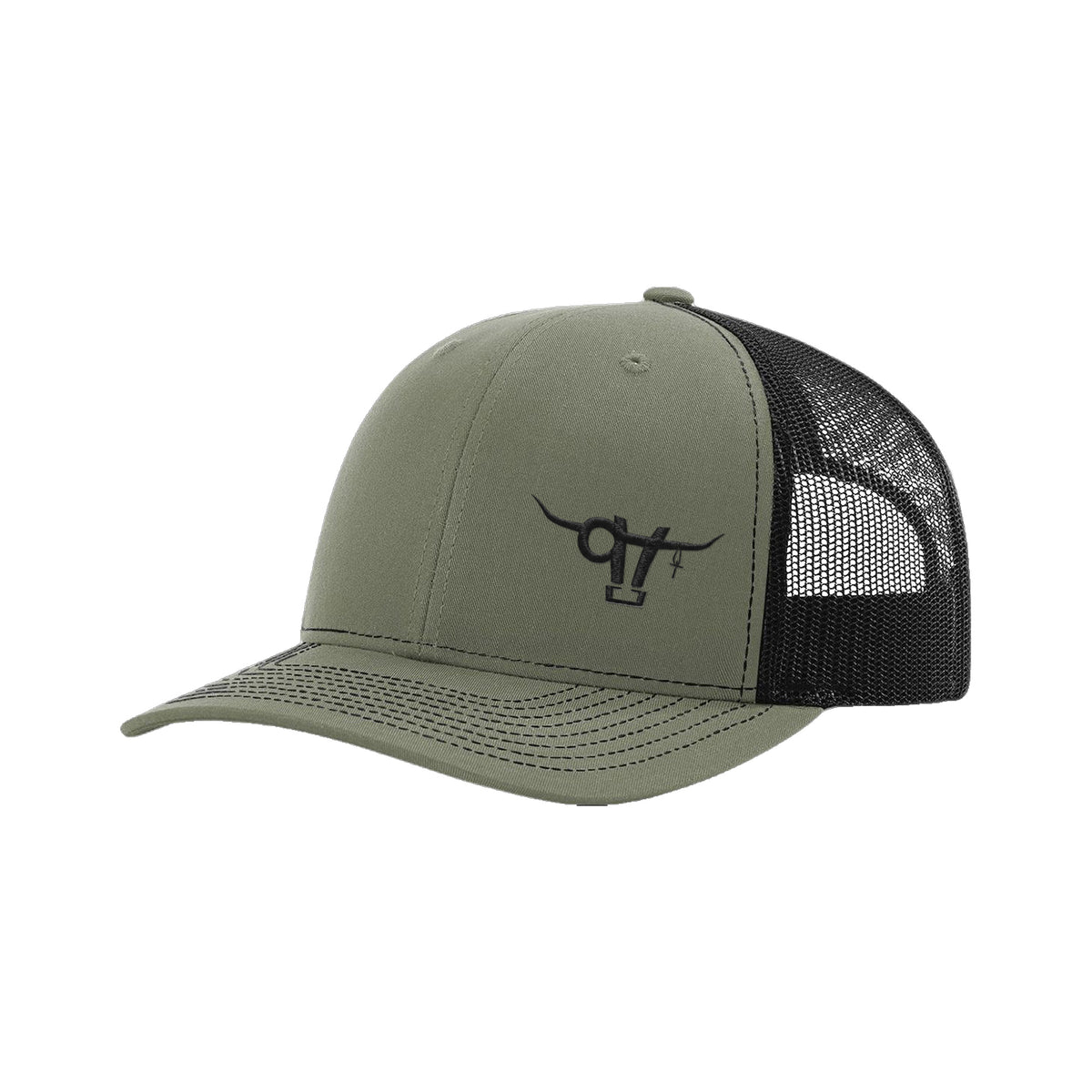 SwingN9T Bull Richardson 112 Hat / Loden/Black / Black / angle on white