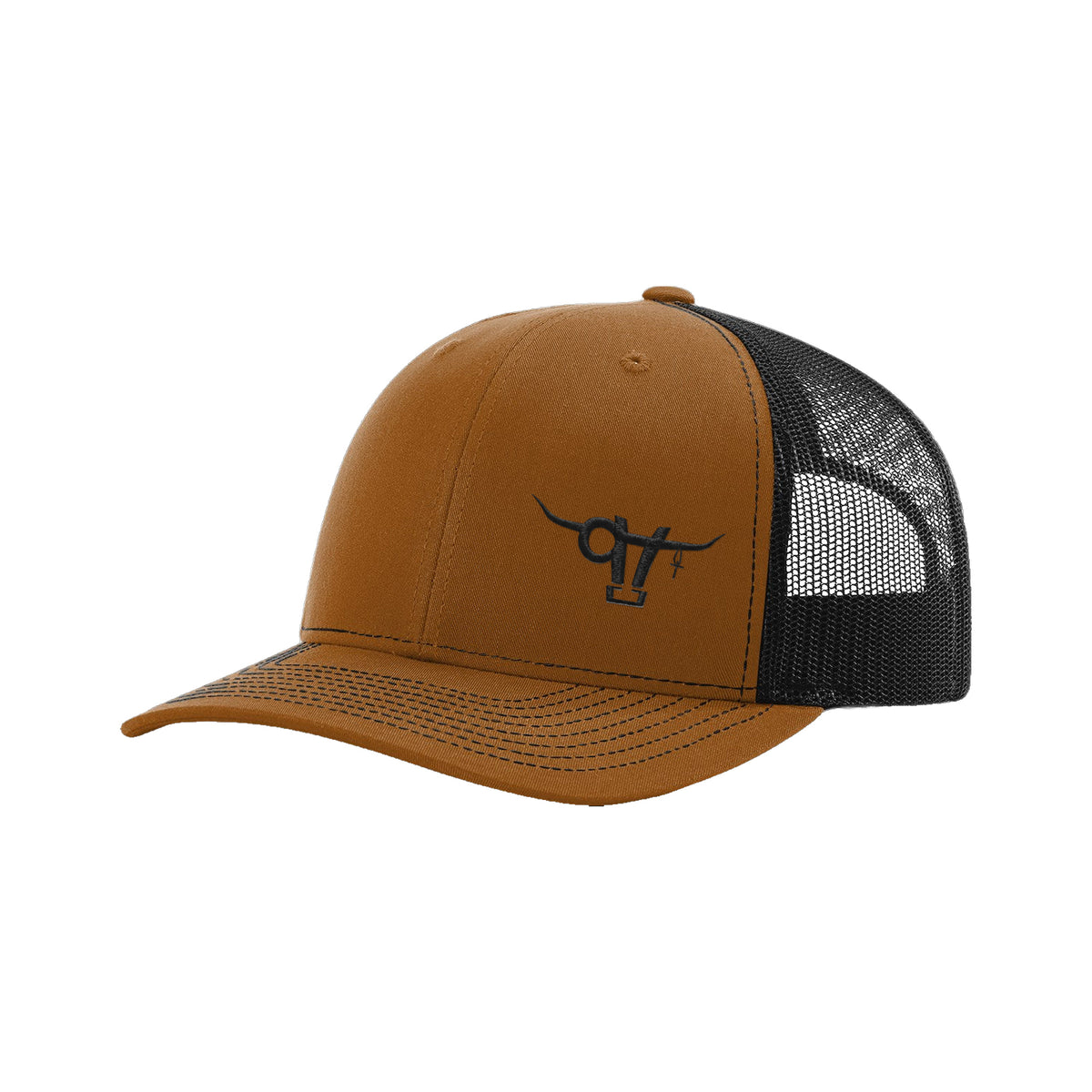 SwingN9T Bull Richardson 112 Hat / Caramel/Black / Black / angle on white