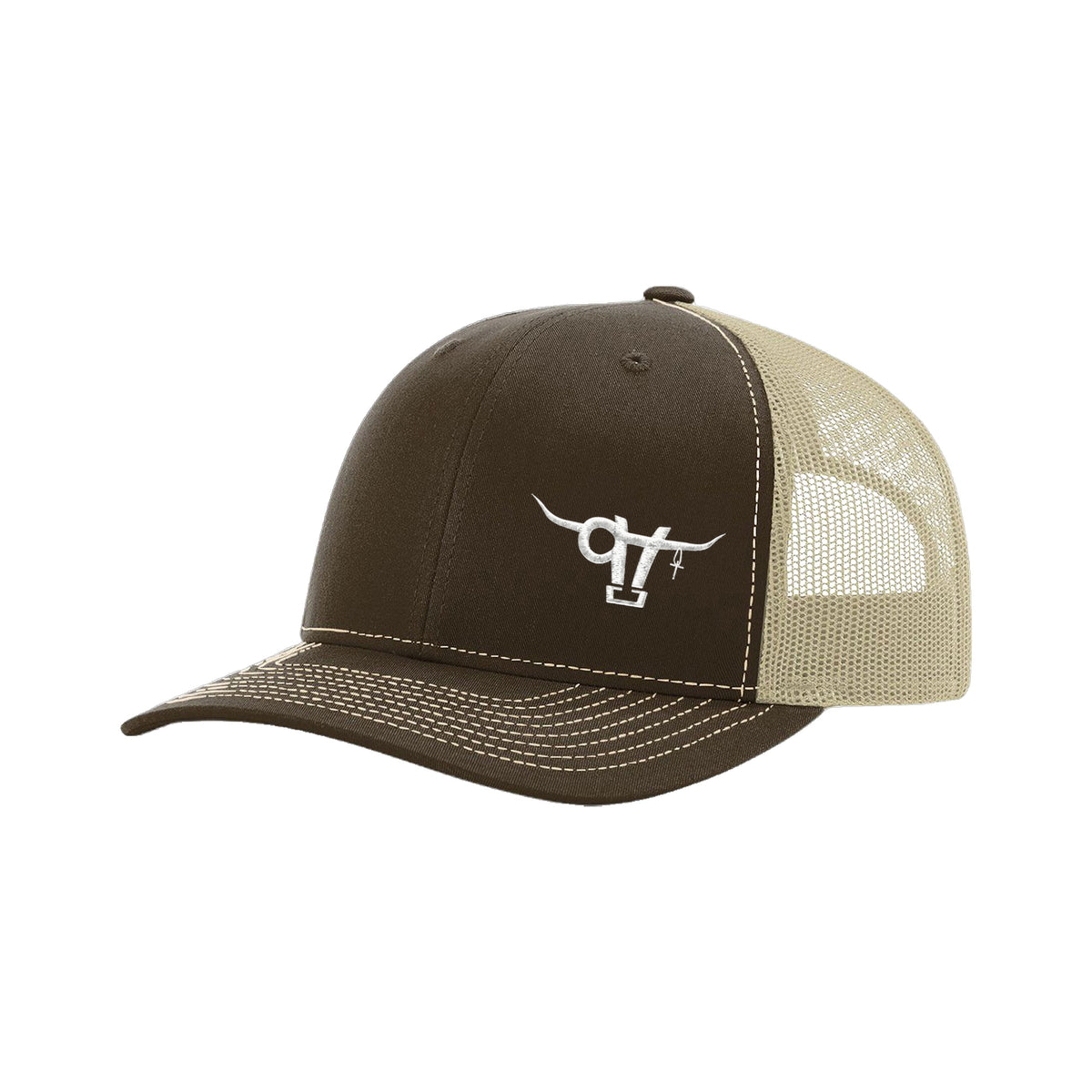 SwingN9T Bull Richardson 112 Hat / Brown/Khaki / White / angle on white