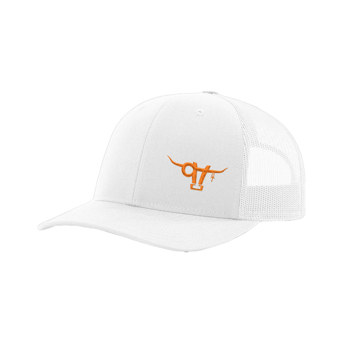 SwingN9T Bull Richardson 112 Hat / White / Orange / angle on white