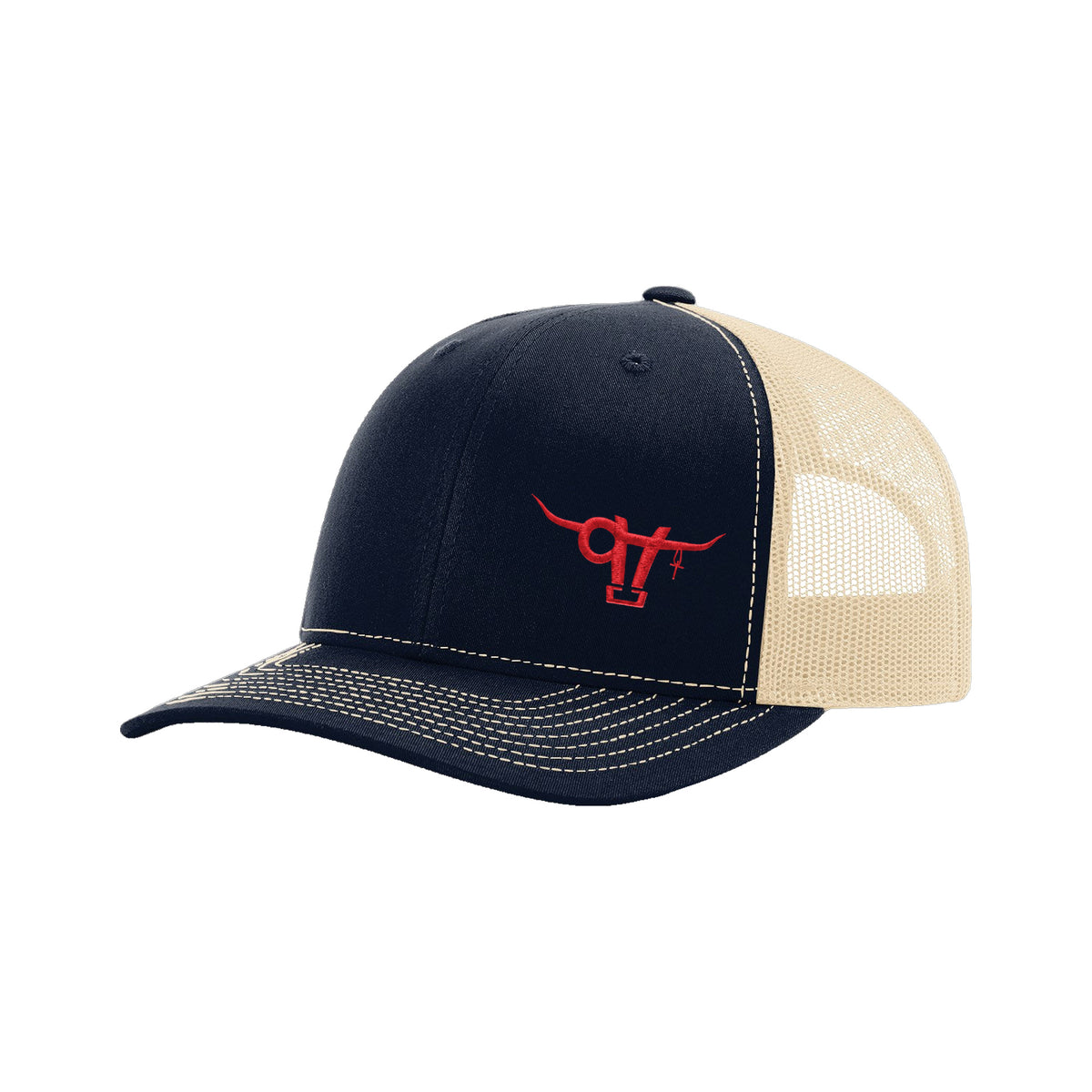 SwingN9T Bull Richardson 112 Hat / Navy/Khaki / Red / angle on white