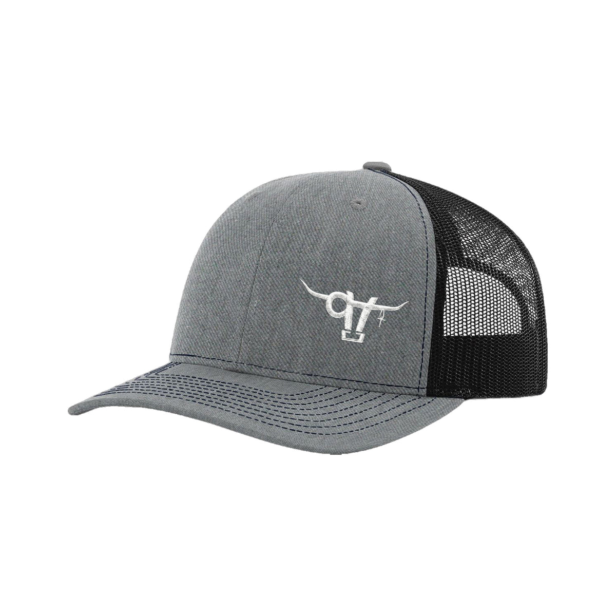 SwingN9T Bull Richardson 112 Hat / Heather Grey/Black / White / angle on white